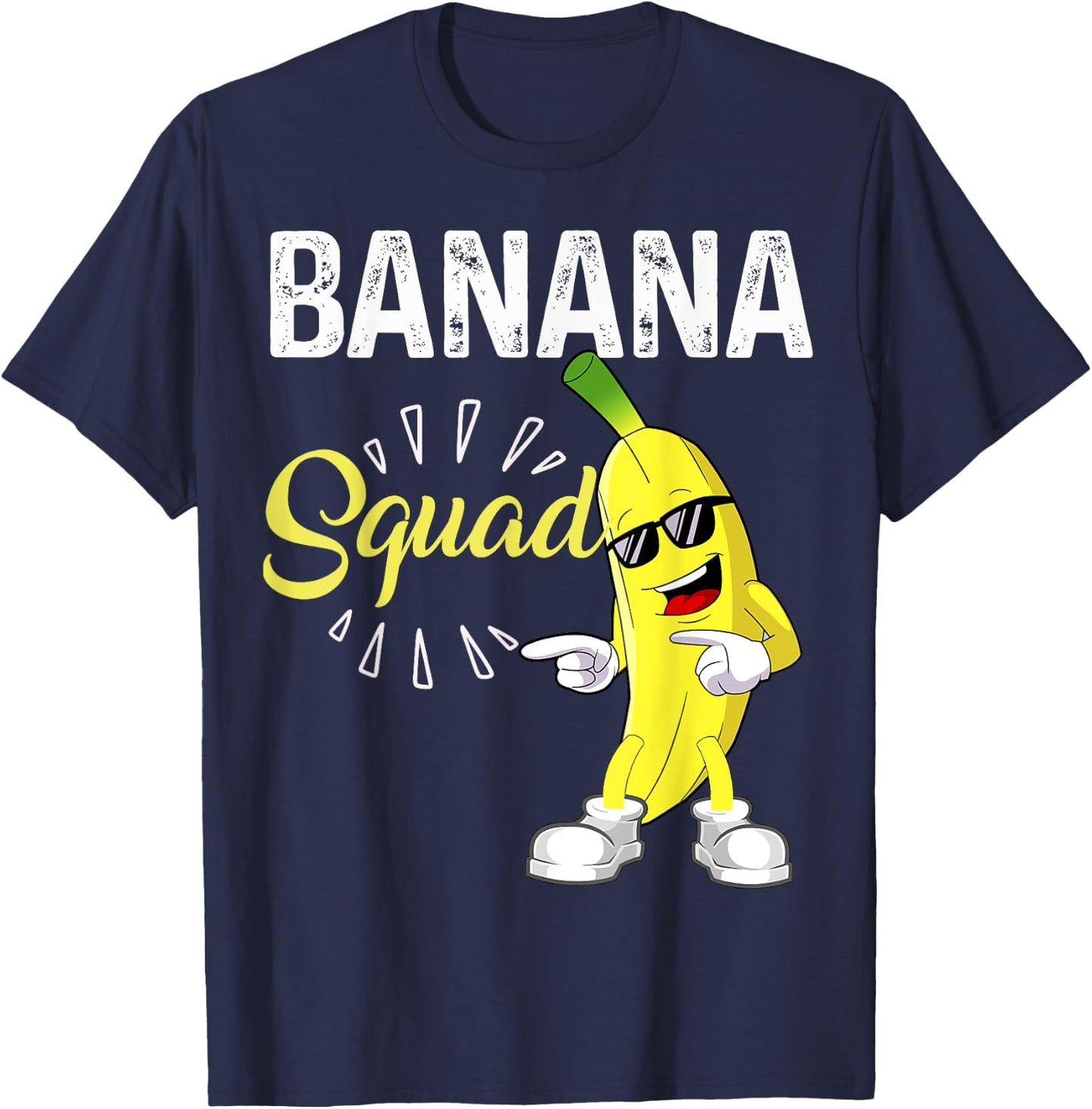 Funny Banana Squad Halloween Costume Banana Sunglusses Team T-Shirt - T-Shirt | Navy