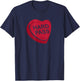 Funny HARD PASS Anti Valentines Day Candy Heart quote T-Shirt - T-Shirt | Navy