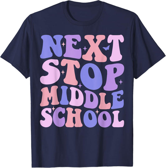 Next Stop Middle School Elementary School Graduation Kids T-Shirt - T-Shirt | Navy