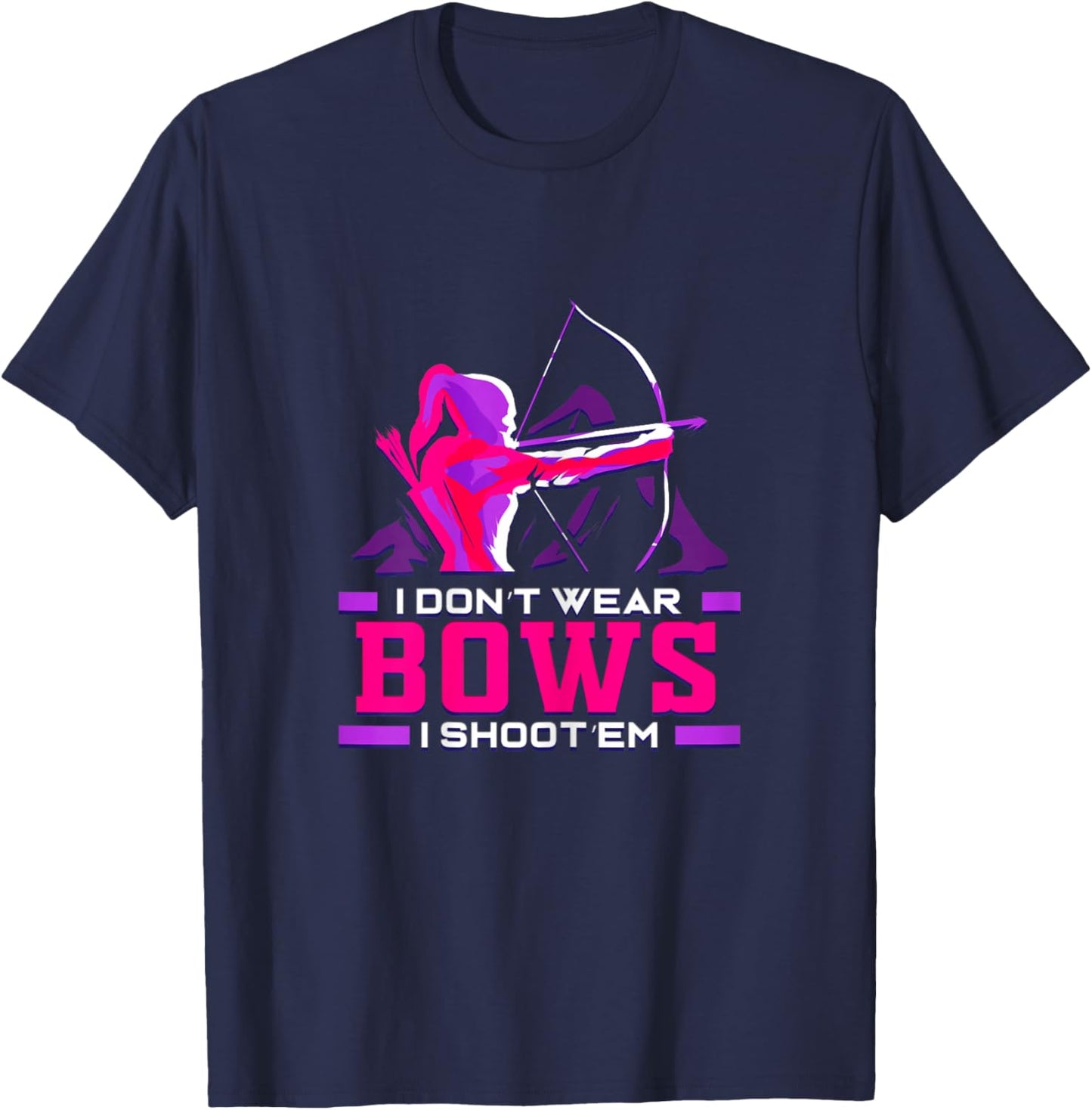 Archery Girl for Woman Archer Bow and Arrow Hunt T-Shirt - T-Shirt | Navy