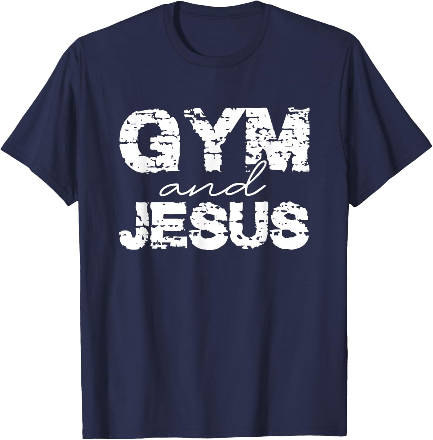 Gym and Jesus T-Shirt - T-Shirt | Navy
