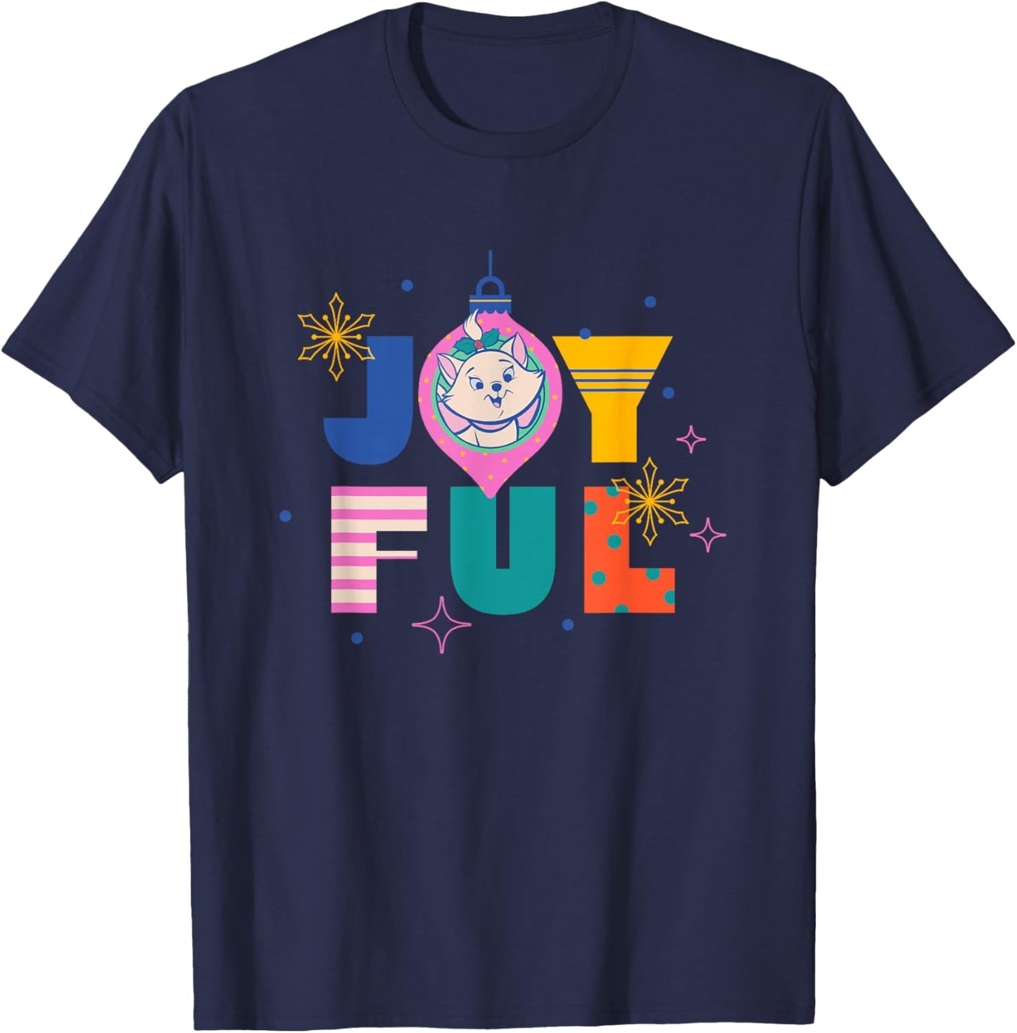 Disney The Aristocats Christmas Joyful Marie Ornament T-Shirt - T-Shirt | Navy