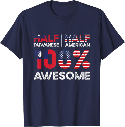 Taiwanese American Patriot USA Grown Taiwan US Flag T-Shirt - T-Shirt | Navy