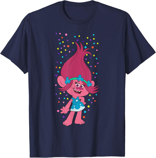 DreamWorks Trolls Poppy Polka Dots T-Shirt - T-Shirt | Navy