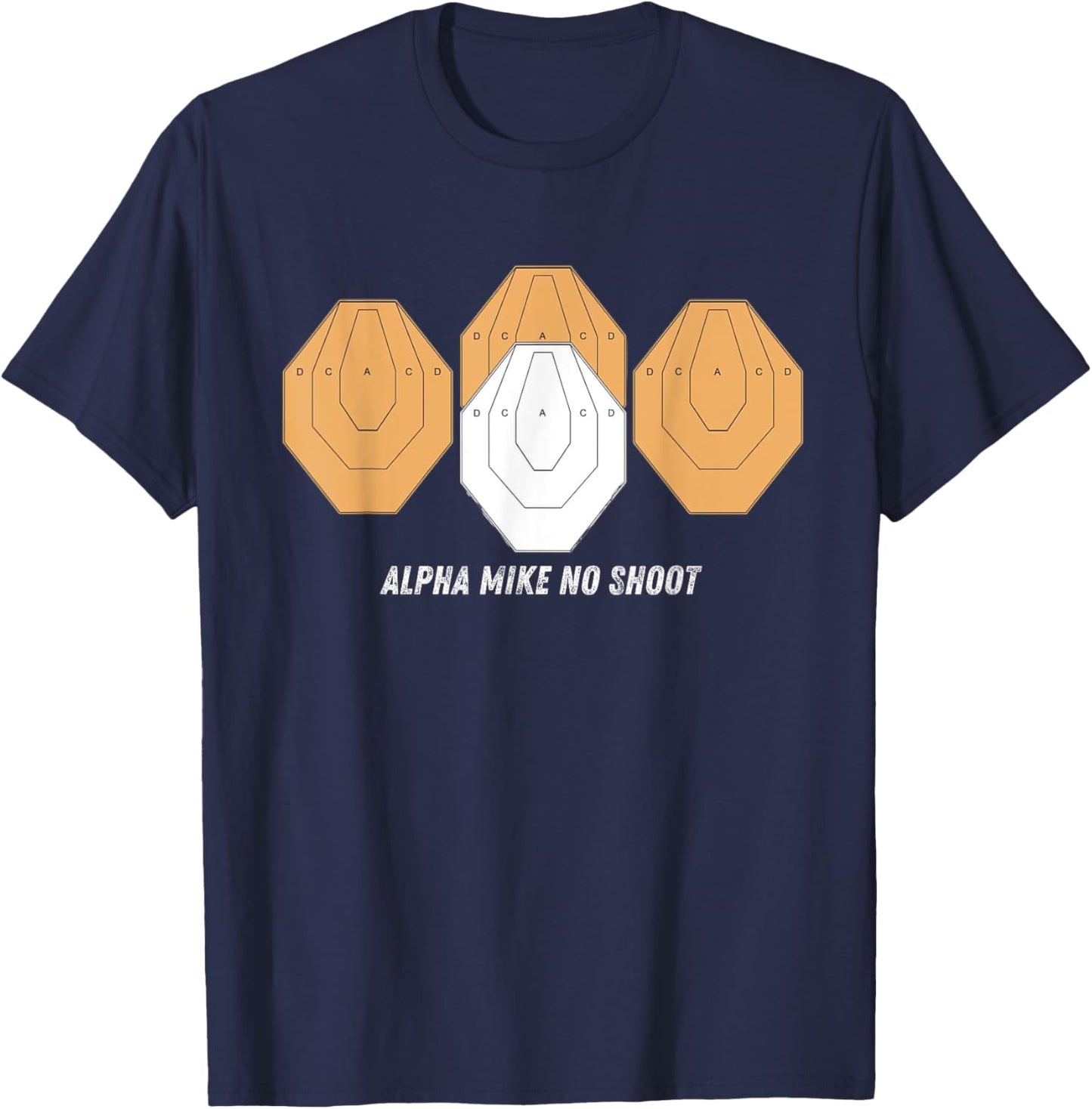 IPSC USPSA Target Alpha Mike No Shoot Competiton T-Shirt - T-Shirt | Navy