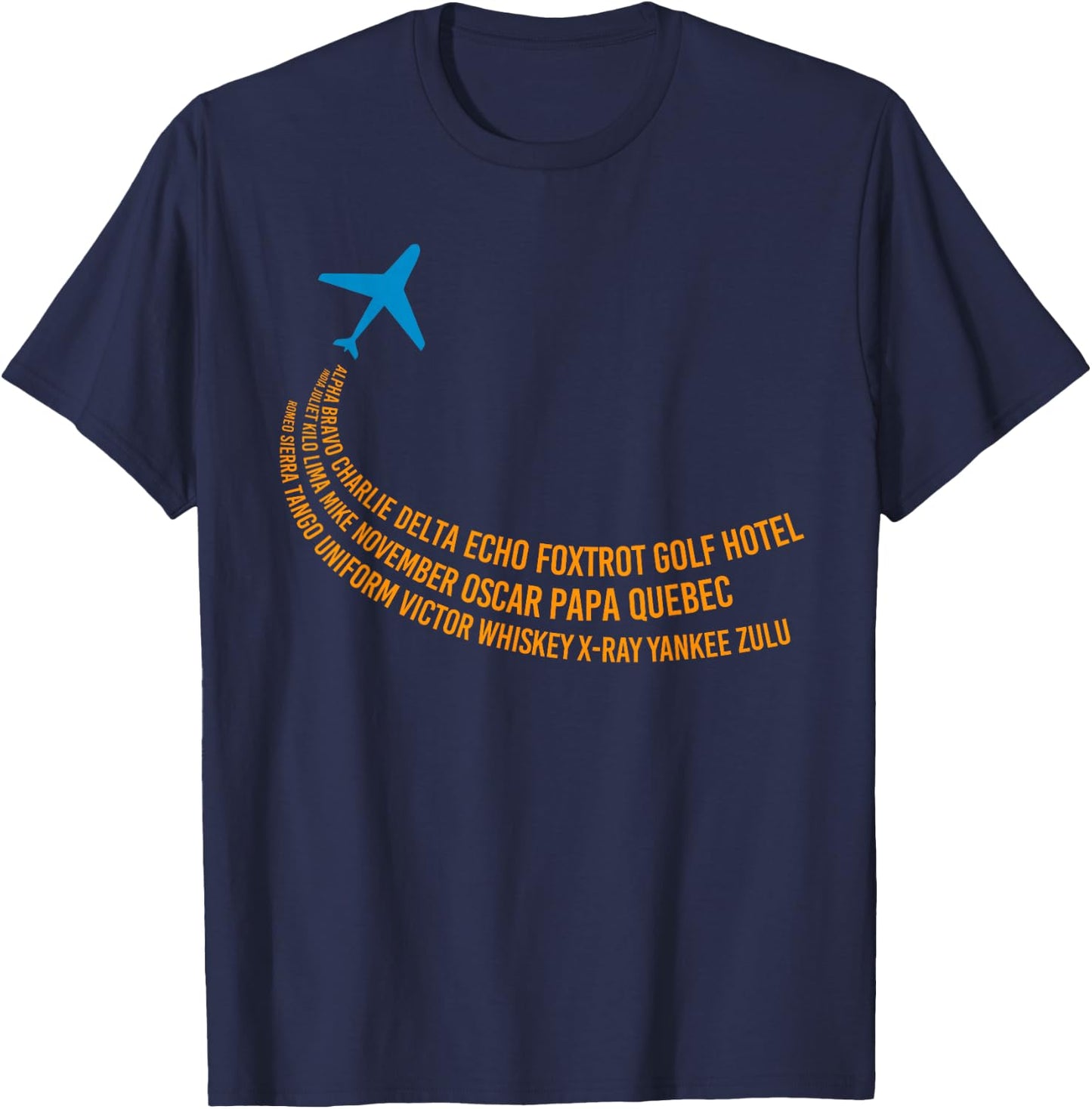 Phonetic Alphabet | Pilot Airplane T-Shirt - T-Shirt | Navy