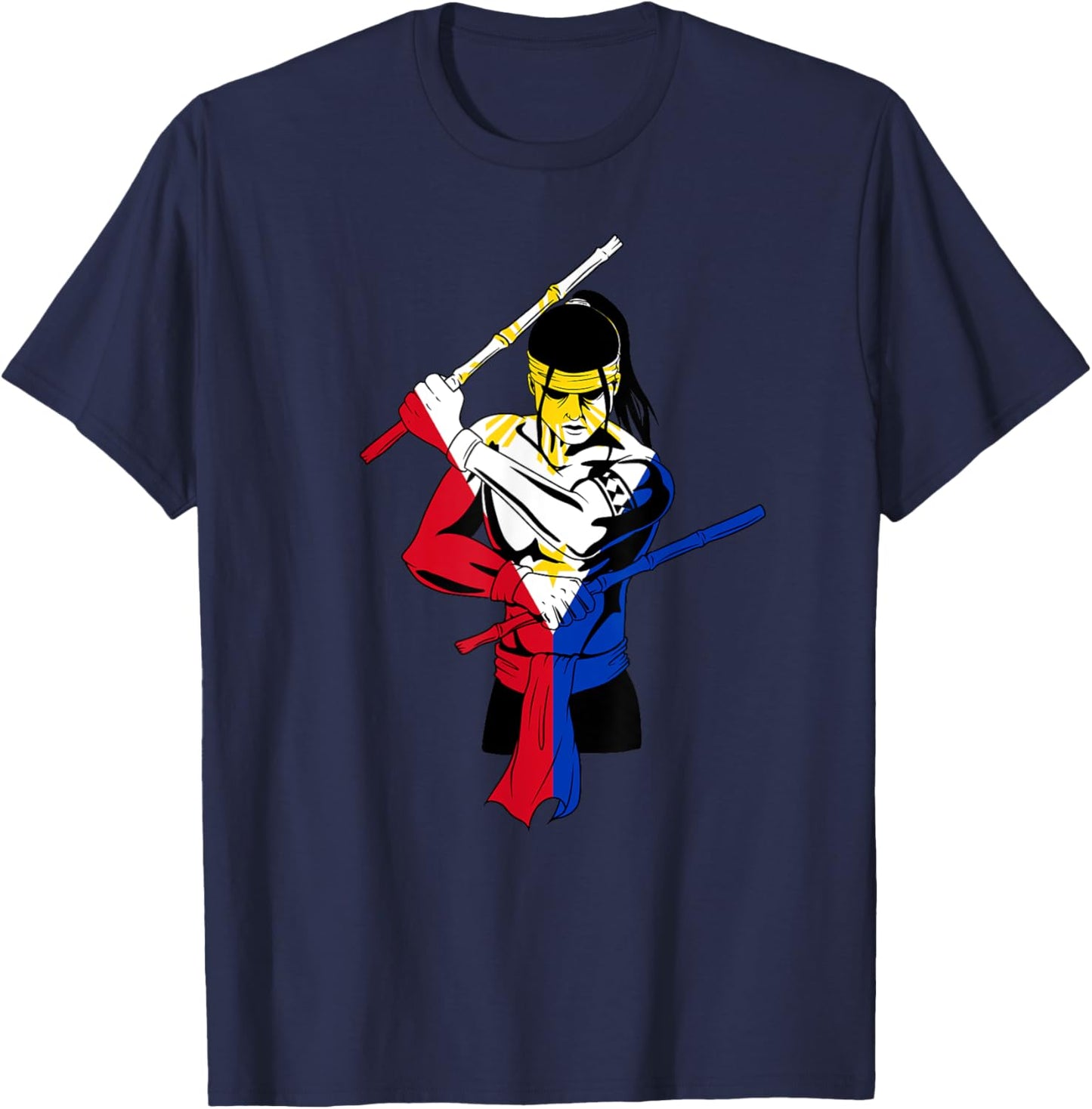 Philippines Proud Martial Arts Kali Eskrima Arnis Fighter T-Shirt - T-Shirt | Navy