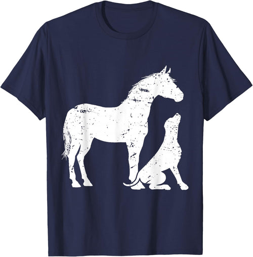 Horse and Dog Motif and Men. Horse Dog Lover Small