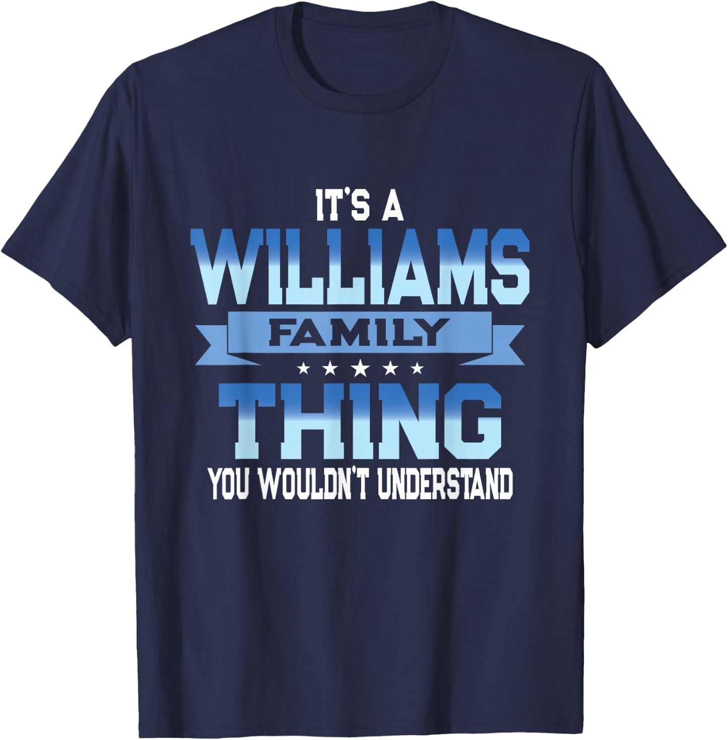 Funny Williams Family Reunion Matching Vacation T-Shirt - T-Shirt | Navy