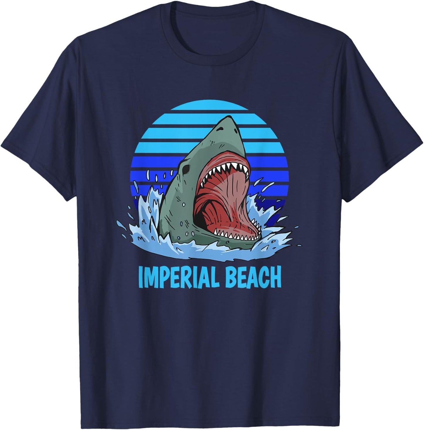 Imperial Beach Vacation Shark Theme Women Girls Kids T-Shirt - T-Shirt | Navy