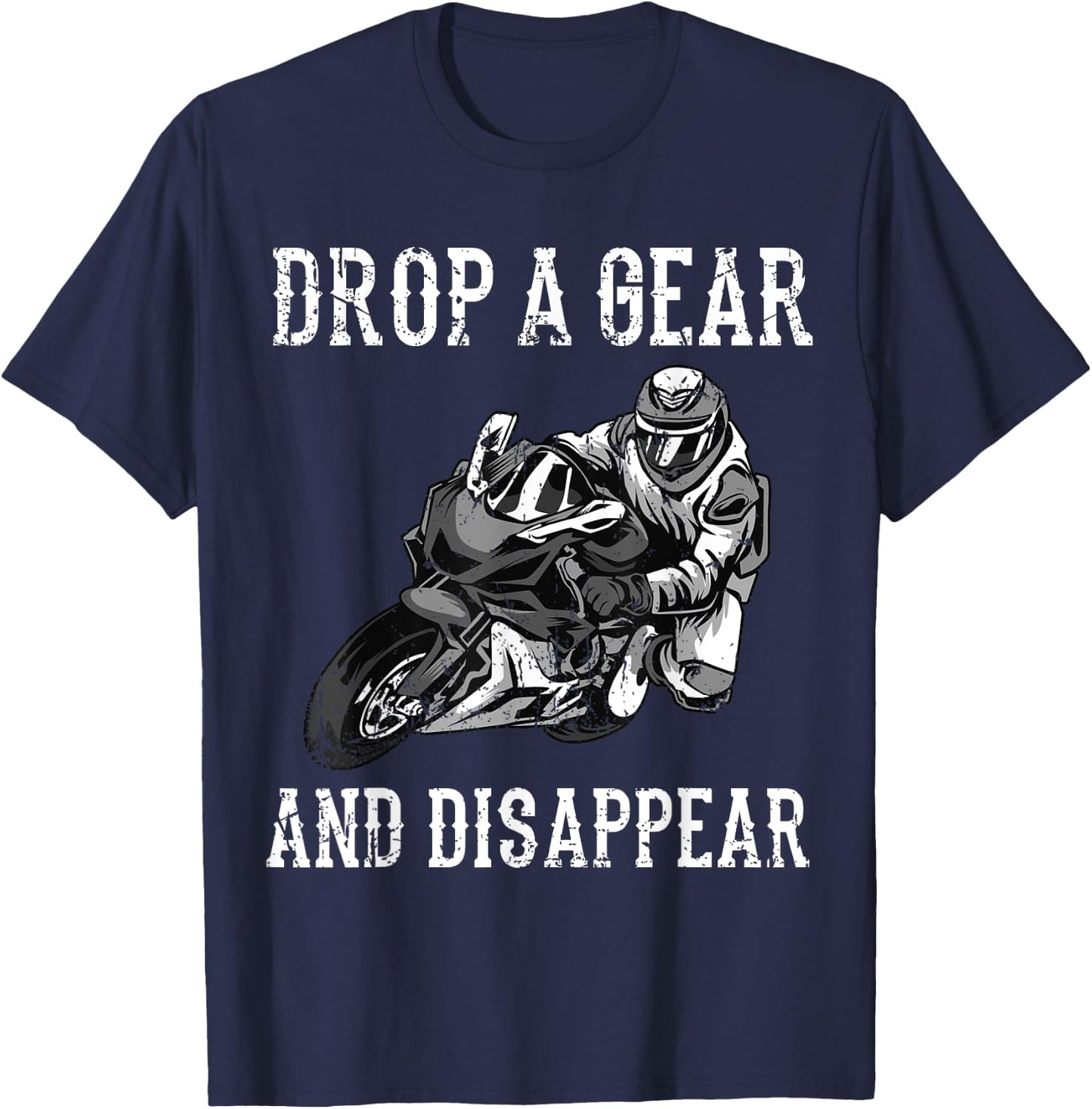 Funny Motorcycle Riders Gift Motorbike Biker Men Women T-Shirt - T-Shirt | Navy
