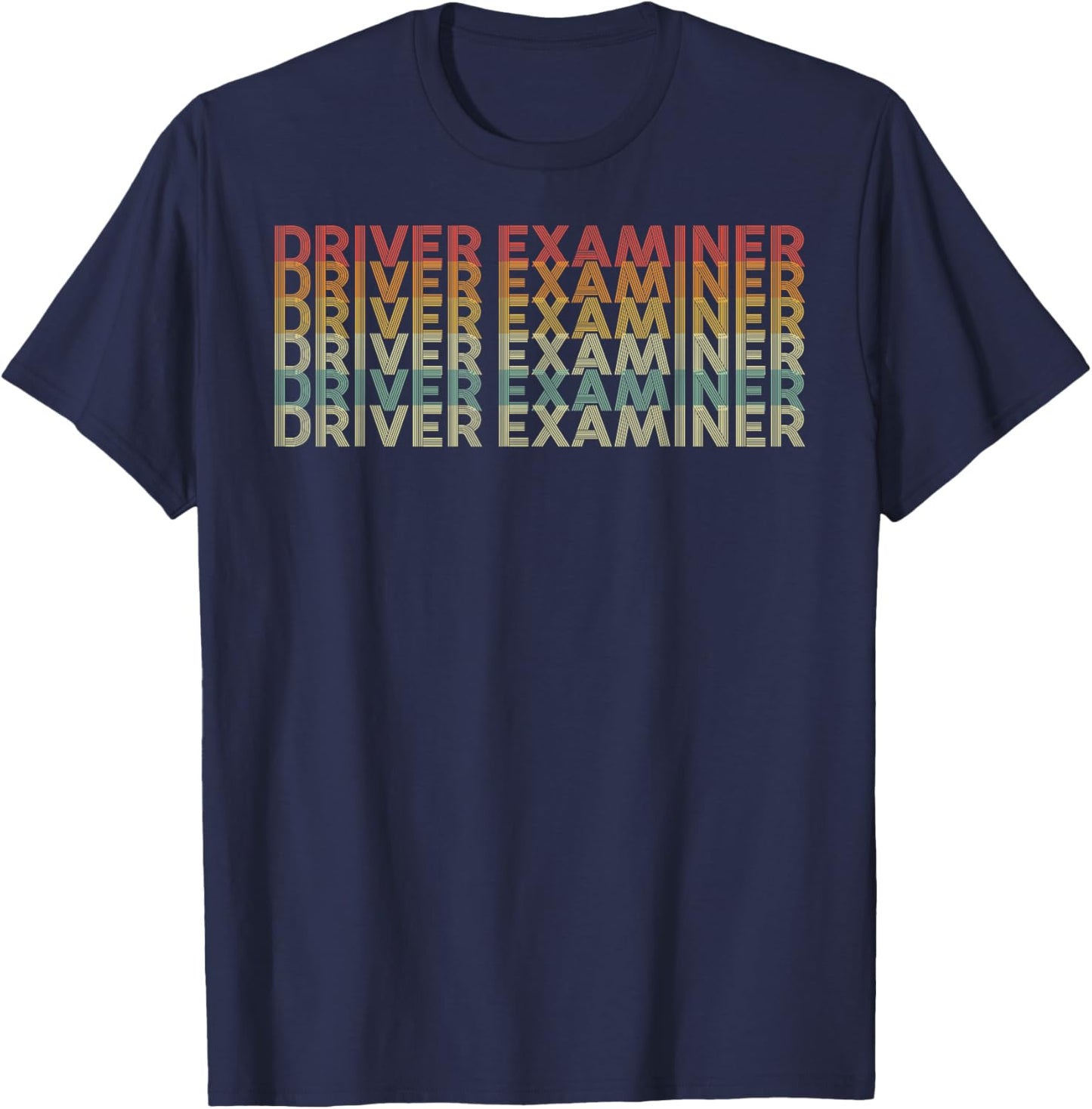 Retro 70s Driver Examiner Job Title T-Shirt - T-Shirt | Navy