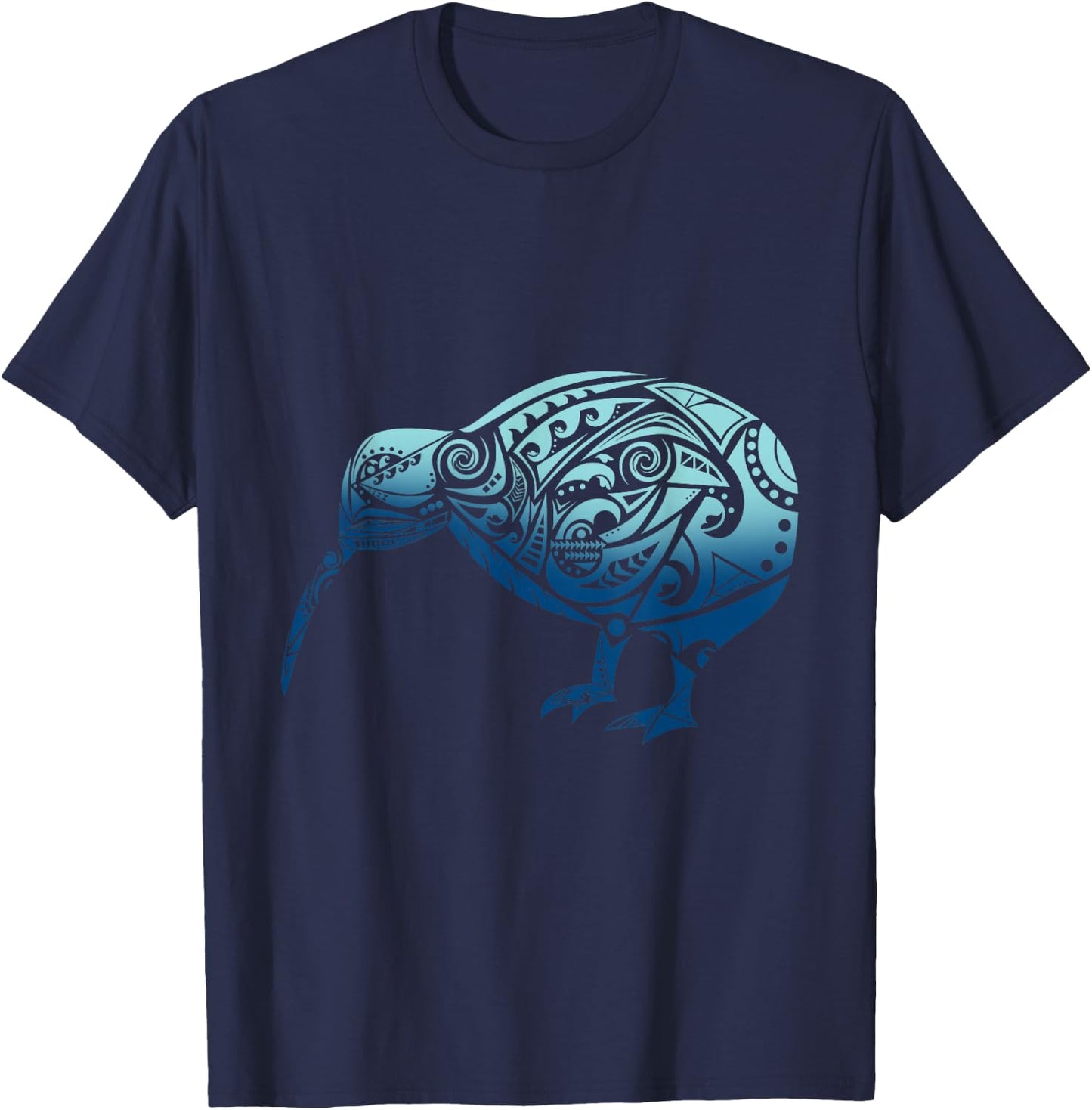 Polynesia Maori Kiwi Bird Ocean Blue New Zealand Souvenir T-Shirt - T-Shirt | Navy