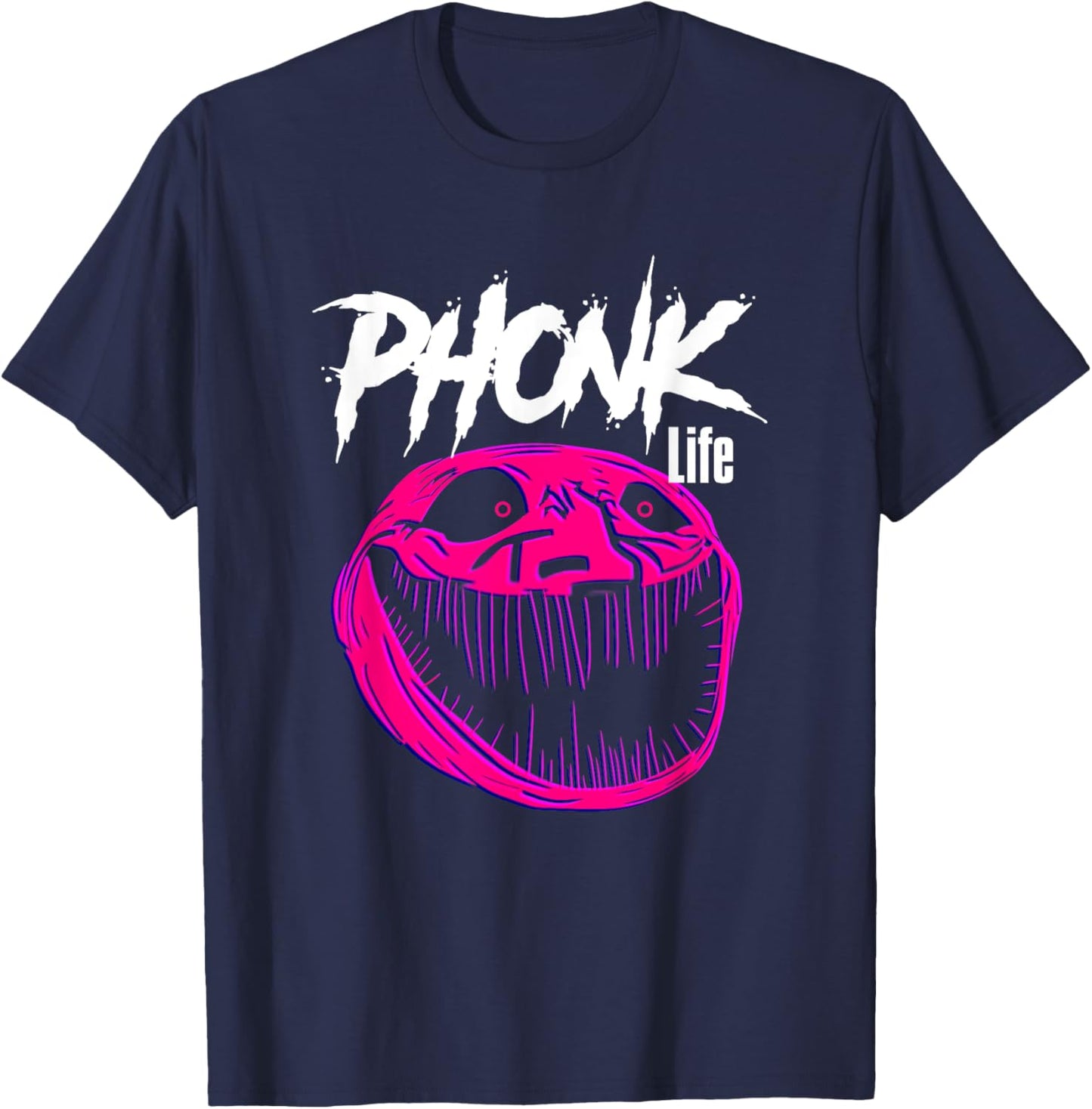 Meme Scary troll Sigma Phonk T-Shirt - T-Shirt | Navy