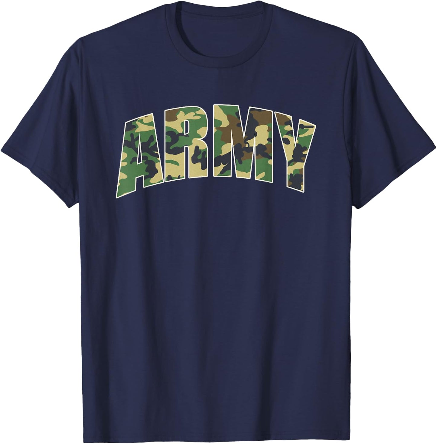 Army Text Camo T-Shirt - T-Shirt | Navy