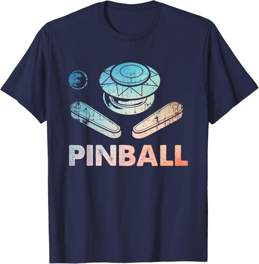 Vintage Pinball Funny Pinballer Machine Flipping Ball Lovers T-Shirt - T-Shirt | Navy