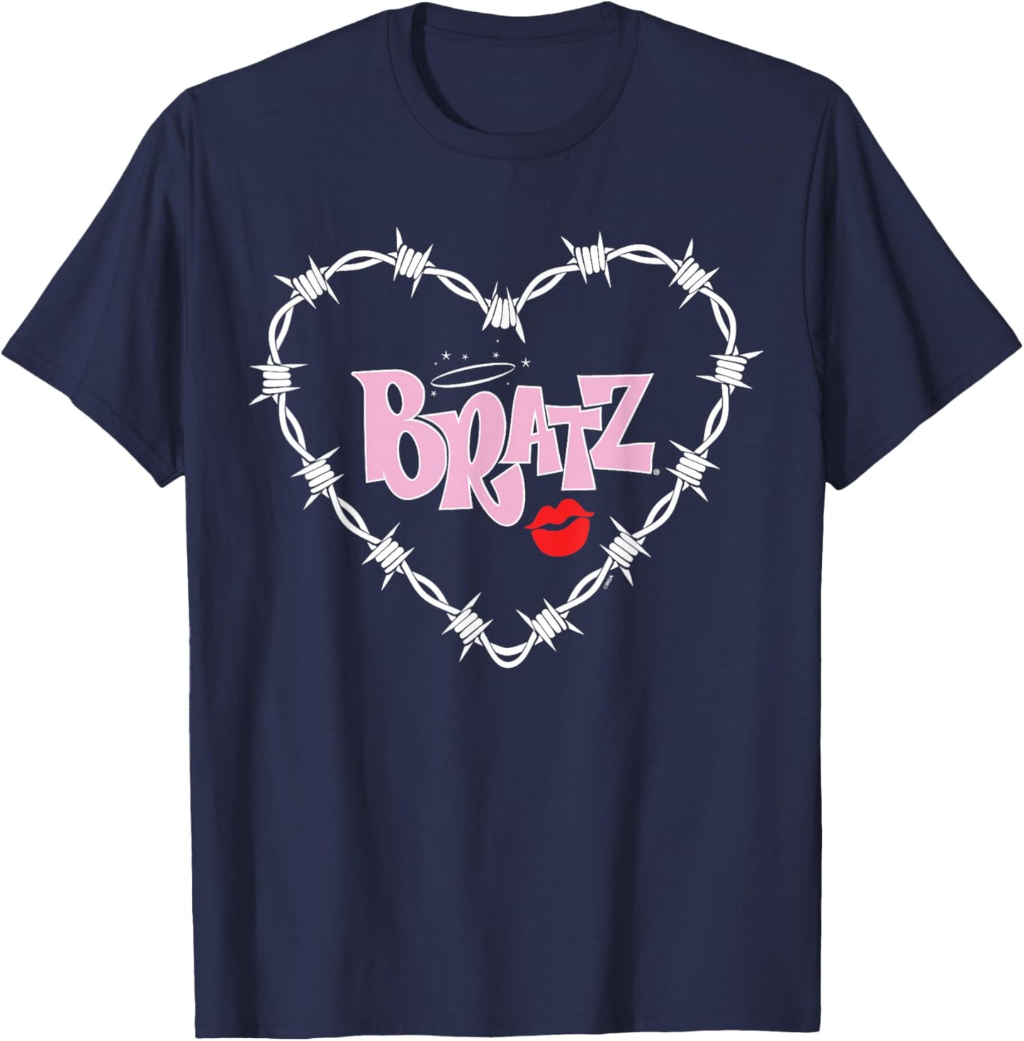 Bratz - Barbed Wire Heart Logo T-Shirt - T-Shirt | Navy