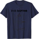 F-22 Raptor Fighter Jet Airplane Pilot Military Aircraft F22 T-Shirt - T-Shirt | Navy