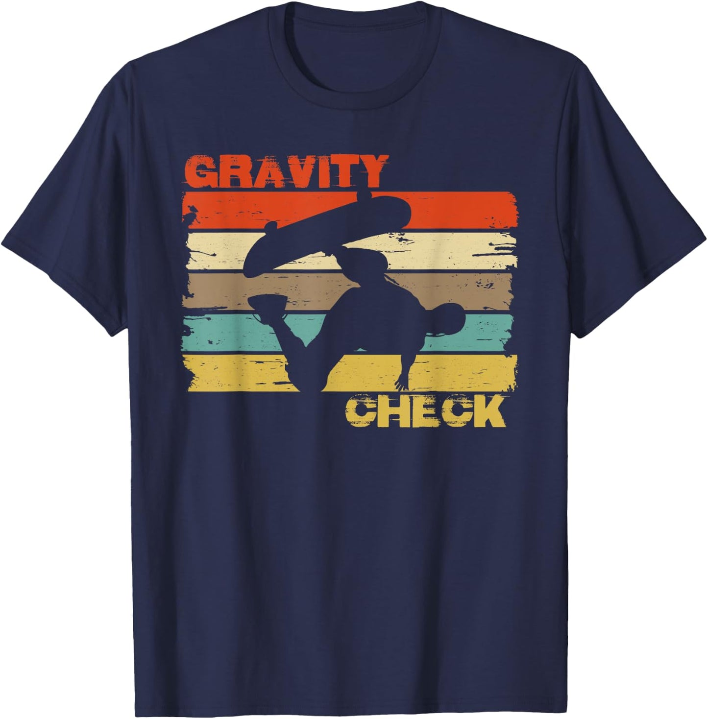 Vintage Skateboard Shirt. Retro Skate Ramp Skateboarder T-Shirt - T-Shirt | Navy