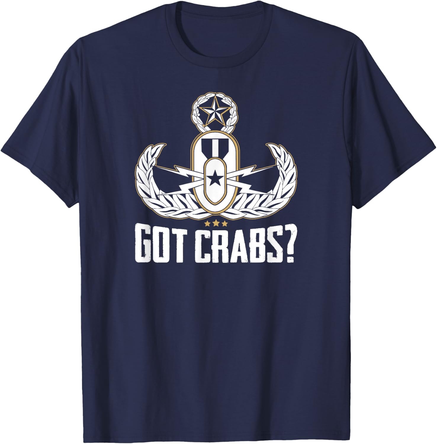 EOD Tech Funny Master Blaster EOD Badge T-Shirt - T-Shirt | Navy