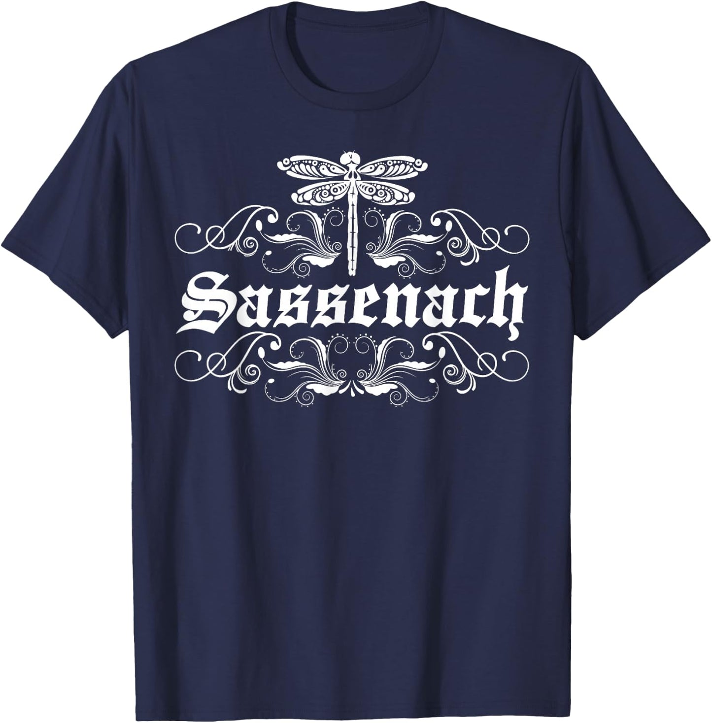 Sassenach Outlander Gaelic Dragonfly Men's and Women's T-Shirt - T-Shirt | Navy