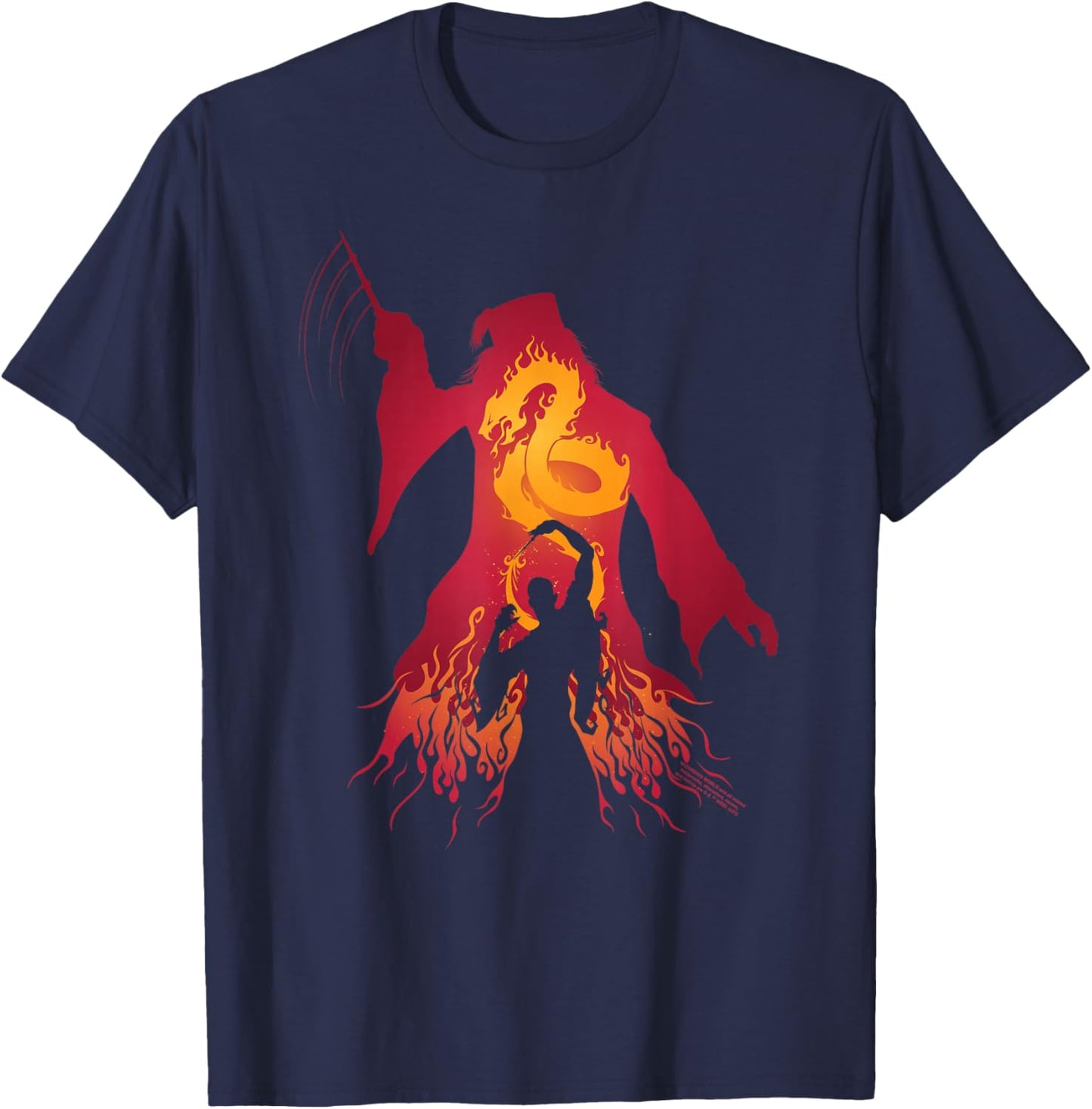 Harry Potter Fiery Dumbledore vs. Voldemort T-Shirt - T-Shirt | Navy