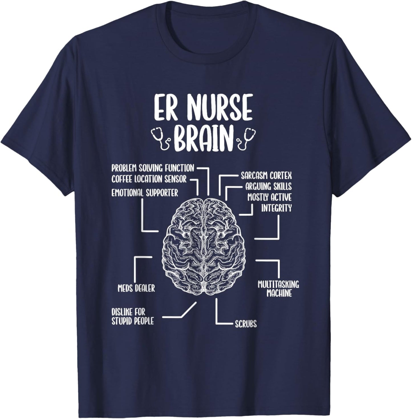 Emergency Room Nurse Essentials ER Nurse Accessoires T-Shirt - T-Shirt | Navy