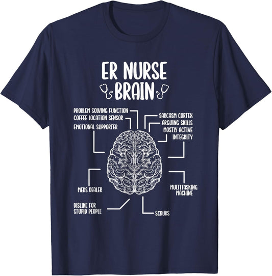 Emergency Room Nurse Essentials ER Nurse Accessoires T-Shirt - T-Shirt | Navy
