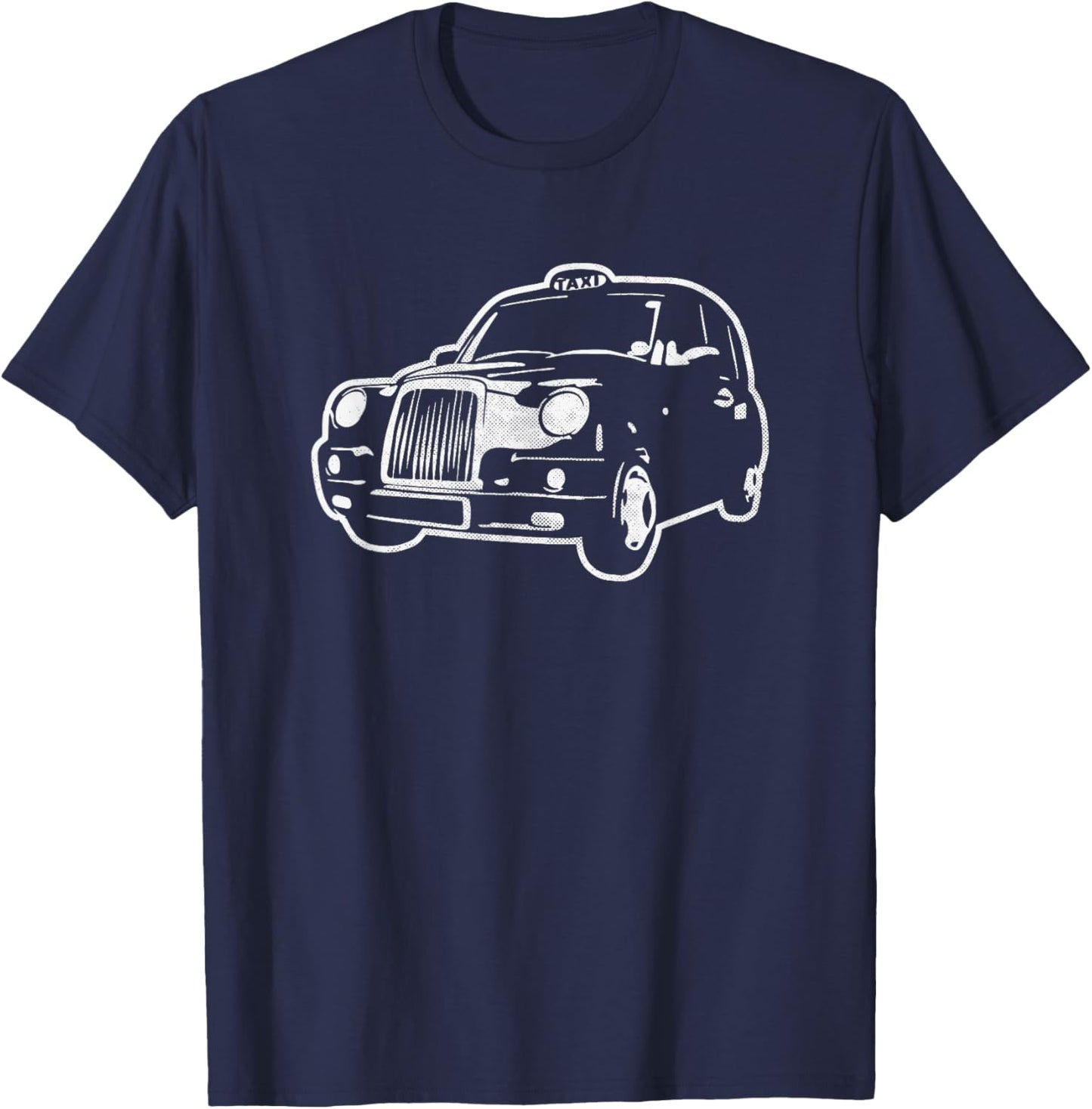 Taxi London Black Cab Outline Novelty Souvenir Memorabilia T-Shirt - T-Shirt | Navy