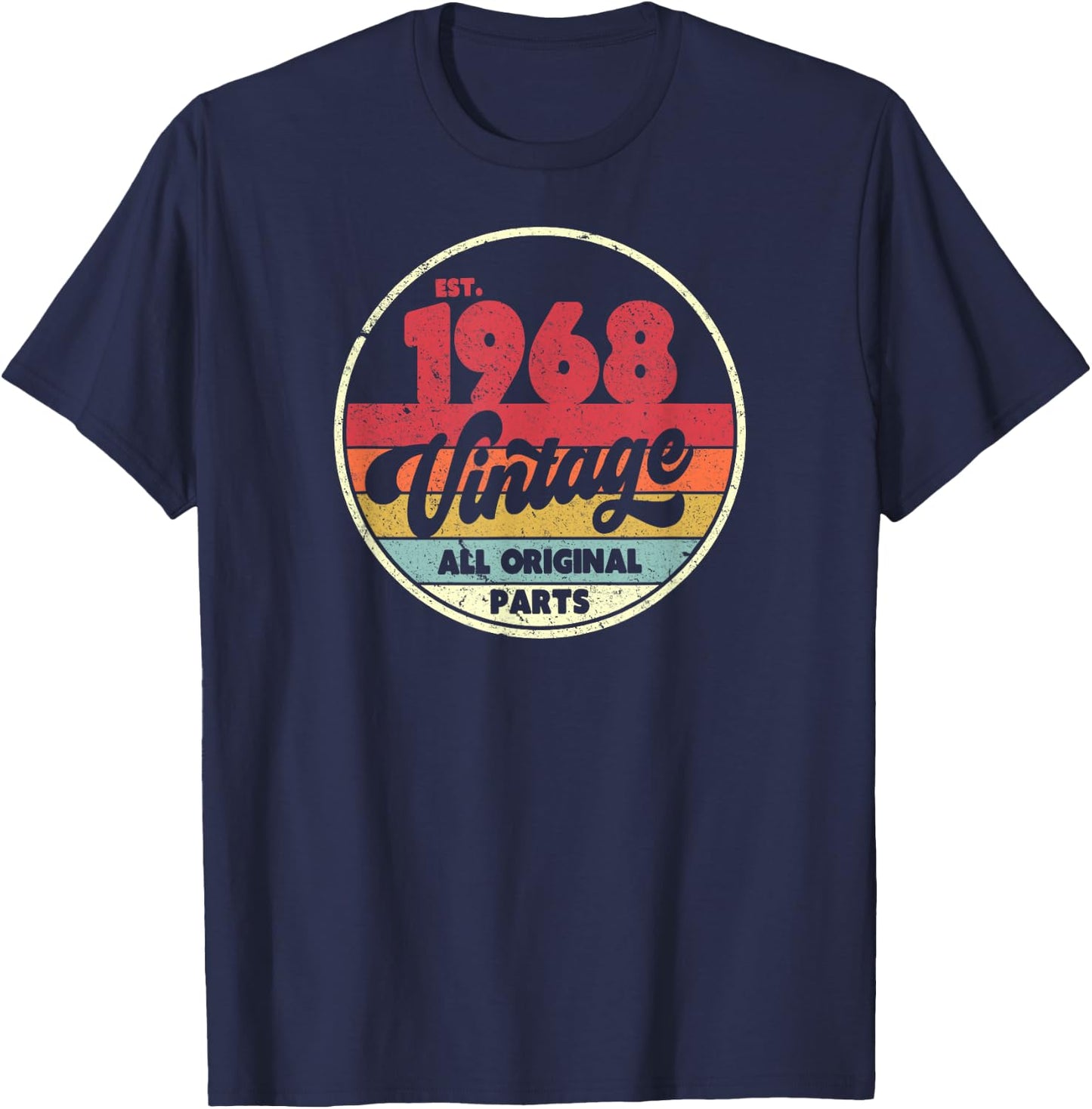 1968 Vintage Shirt, Birthday Gift . Retro Style T-Shirt - T-Shirt | Navy