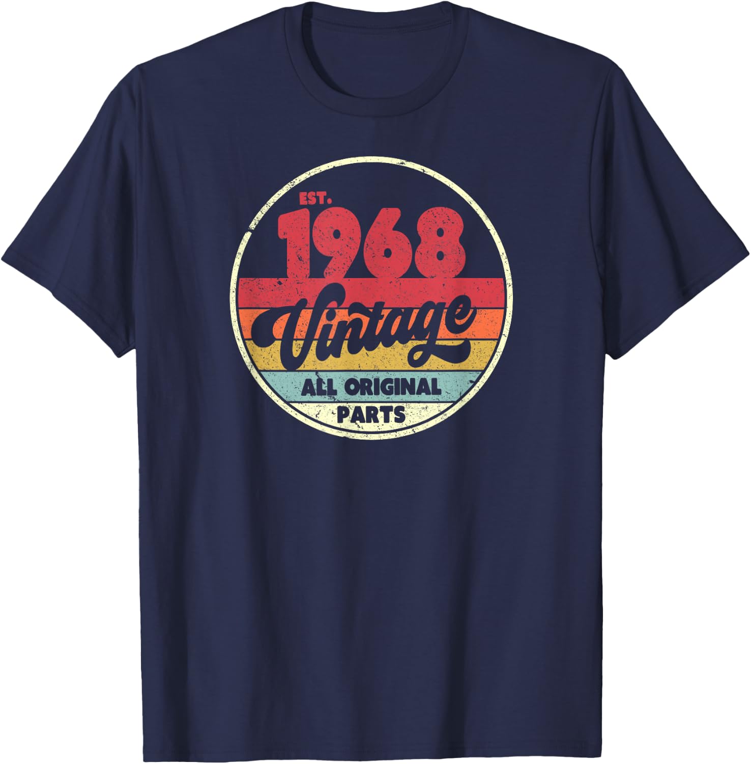 1968 Vintage Shirt, Birthday Gift . Retro Style T-Shirt - T-Shirt | Navy