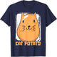 Cat Potato Cat Owner Potato Lover French Fries Potatoes Women Girls Kids T-Shirt - T-Shirt | Navy