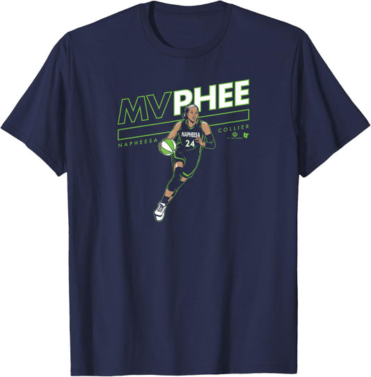 Napheesa Collier - MVPhee - Minnesota Basketball T-Shirt - T-Shirt | Navy