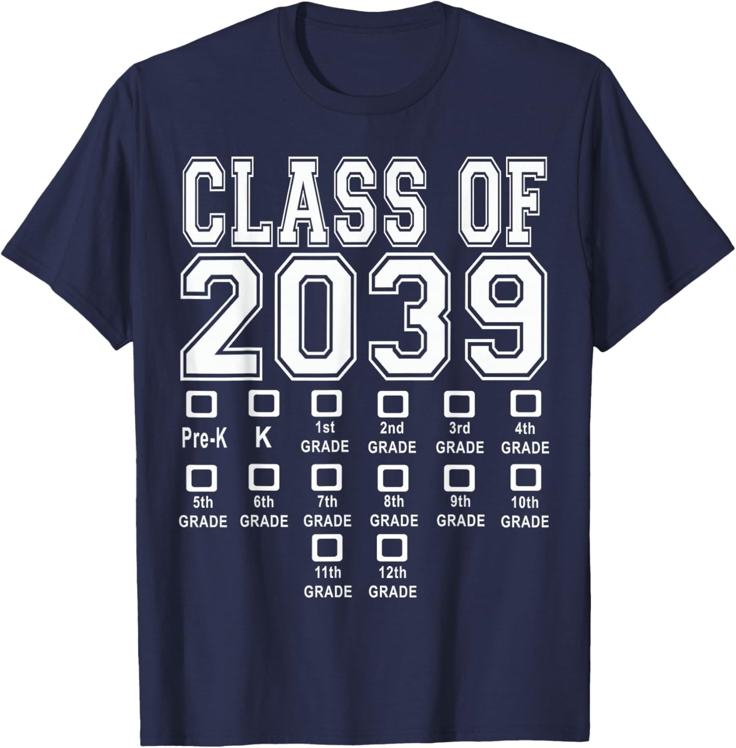 Class of 2039 Grow with me Shirt T-Shirt - T-Shirt | Navy