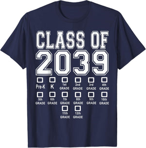 Class of 2039 Grow with me Shirt T-Shirt - T-Shirt | Navy