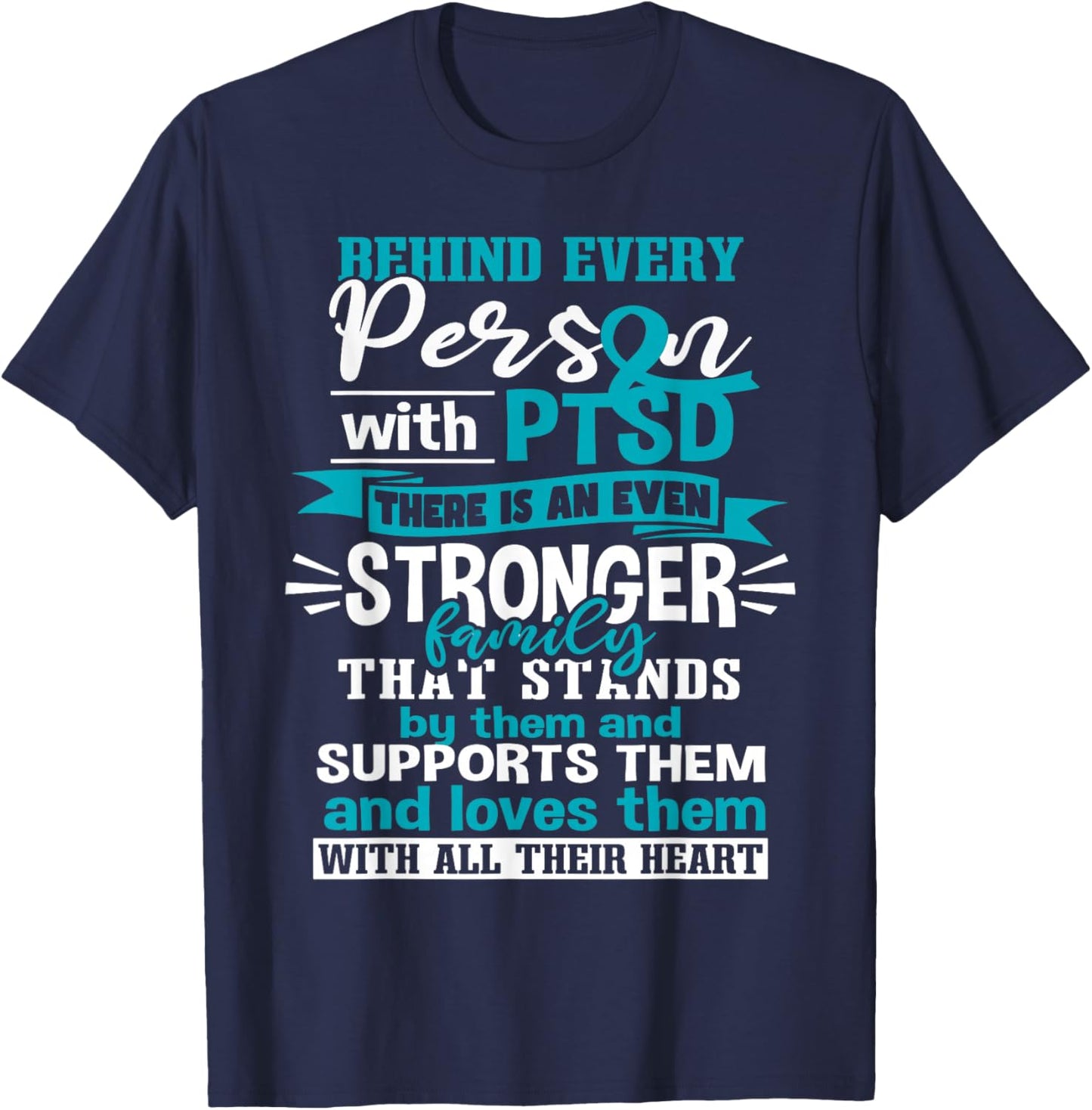 Post Traumatic Stress Disorder PTSD Support T-Shirt - T-Shirt | Navy