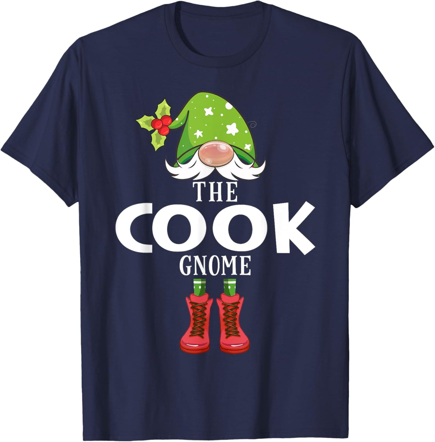 Christmas Matching Family The Cook Gnome T-Shirt - T-Shirt | Navy