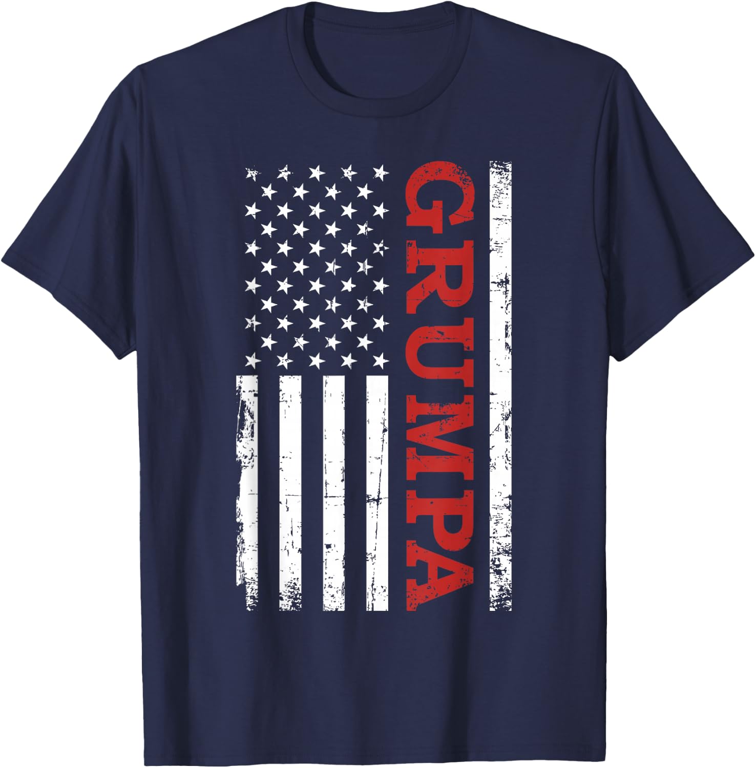 Grumpa US American Vintage Flag for Grandpa T-Shirt - T-Shirt | Navy