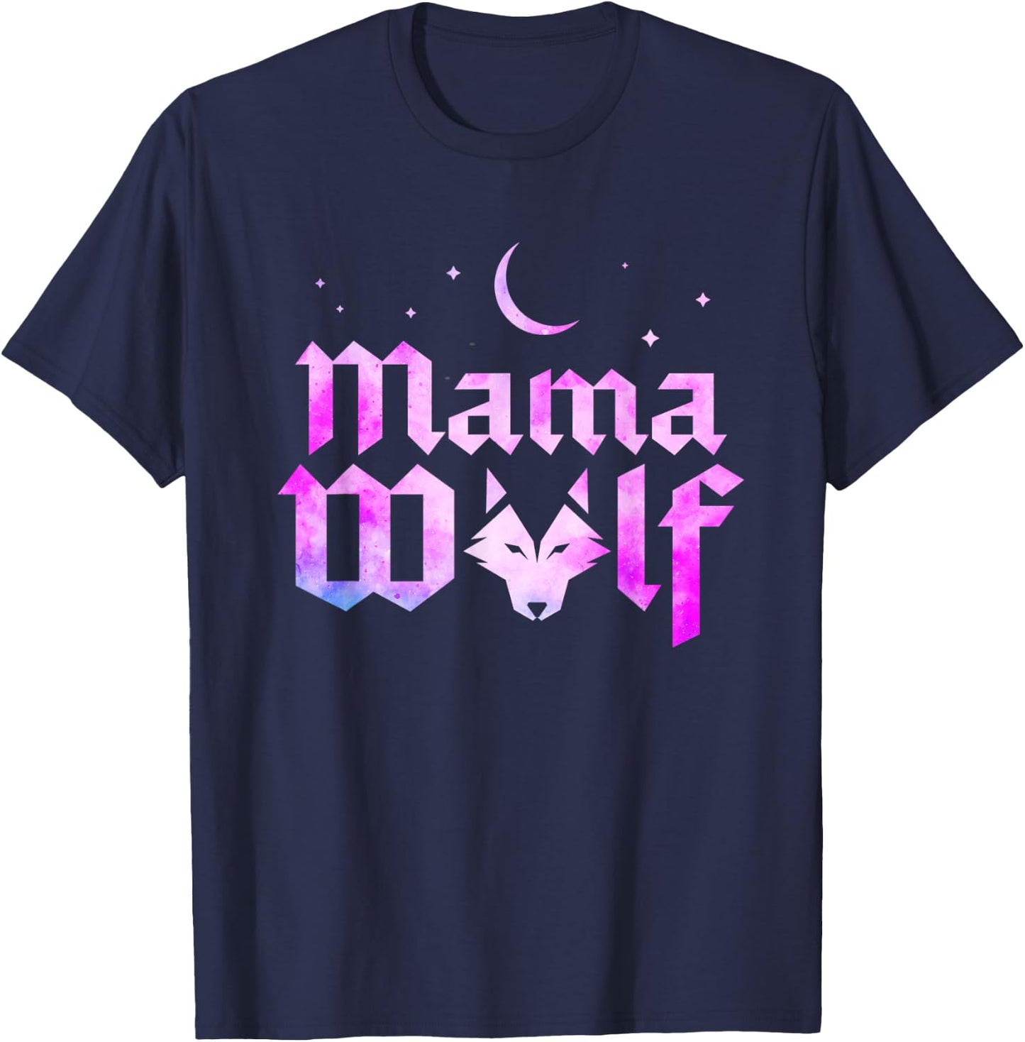 Mama Wolf Wolves Wild Lover Mom Mother Women Mothers Day T-Shirt - T-Shirt | Navy