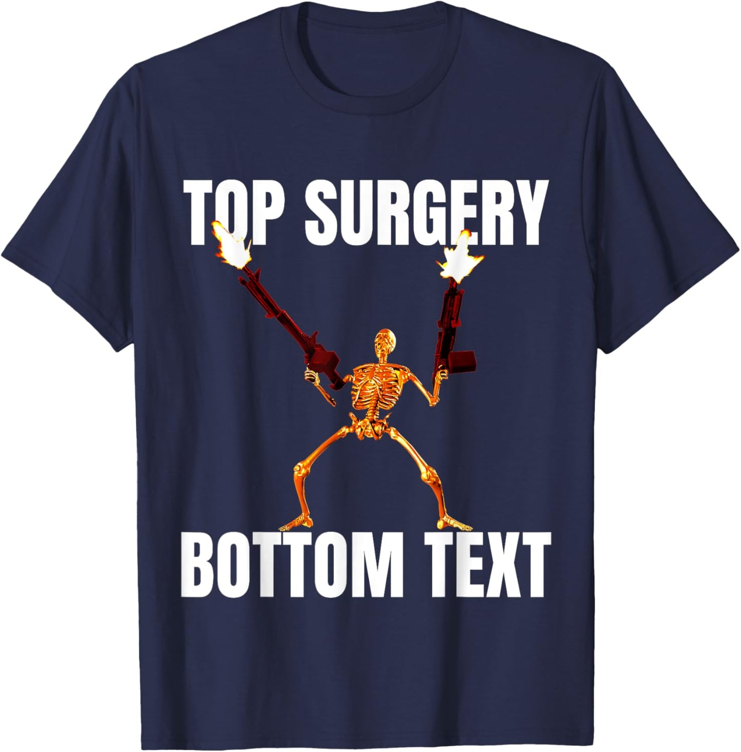Top Surgery Bottom Text T-Shirt - T-Shirt | Navy