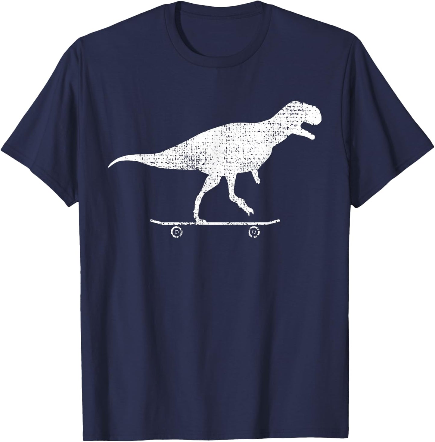 Skateboard Dino Gift Vintage T-Shirt - T-Shirt | Navy