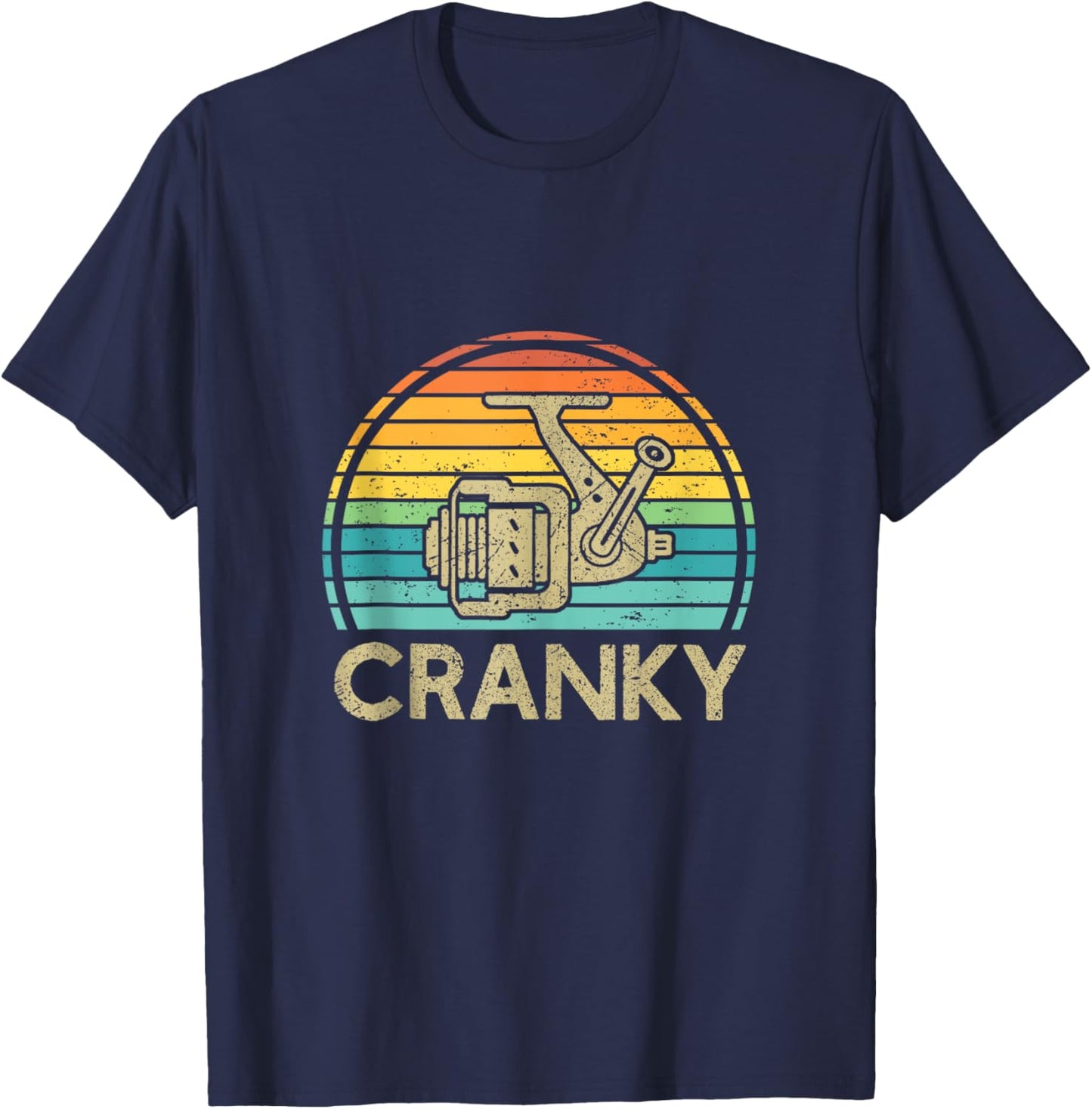 Crankbait Fishing Lure - Cranky Funny Gift Ideas For Fishing T-Shirt - T-Shirt | Navy