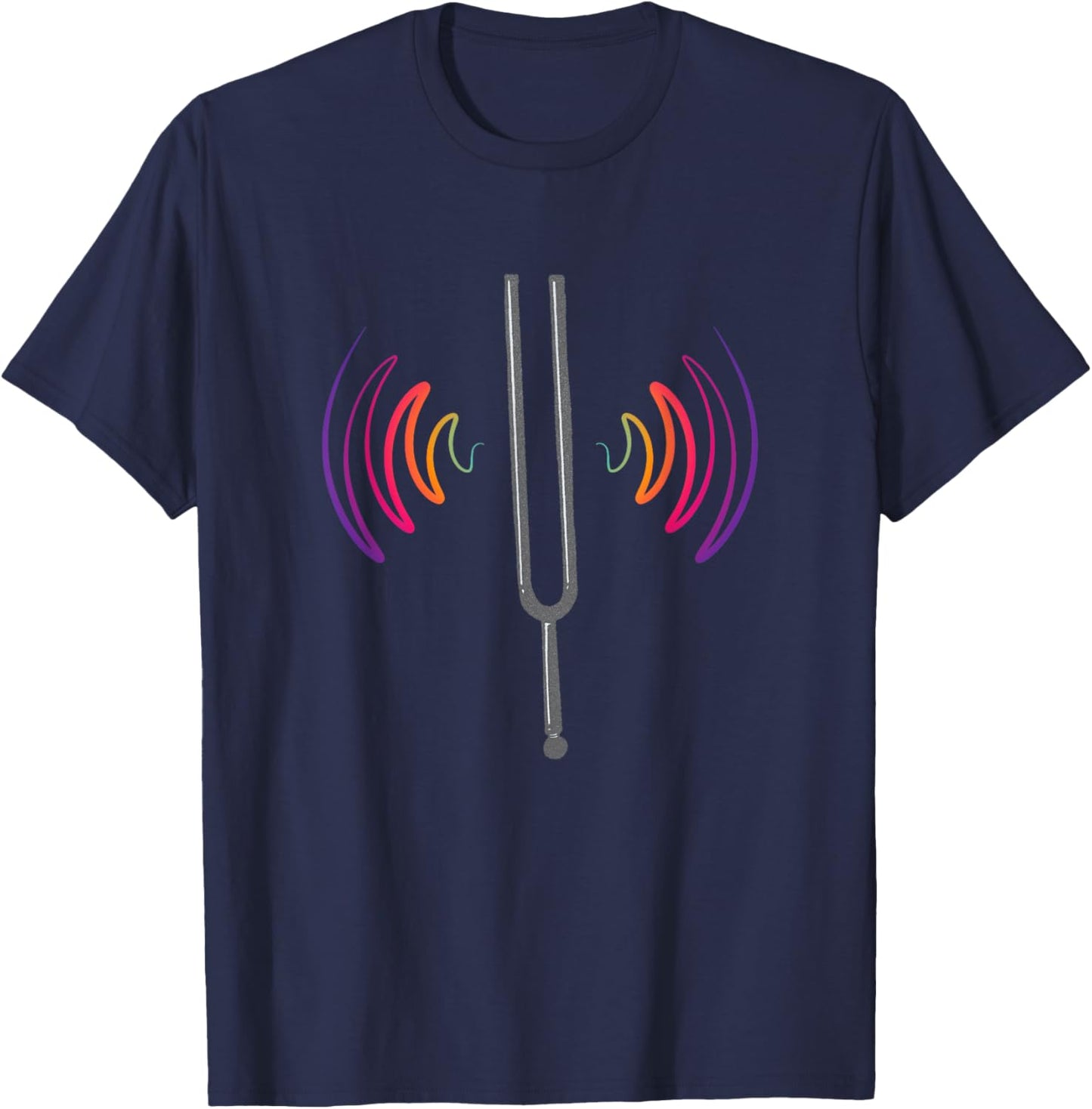 Tuning Fork Therapy, Biofield Sound Healing T-Shirt - T-Shirt | Navy