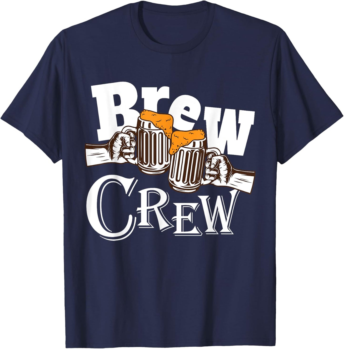 Brew Crew, Bachelors Party T shirt, Beer drinking crew squad T-Shirt - T-Shirt | Navy