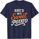 She's My Sweet Potato I YAM Thanksgiving Couples Matching T-Shirt - T-Shirt | Navy