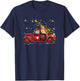 Golden Retriever Dog Love Red Pickup Truck Christmas Men Women Kids T-Shirt - T-Shirt | Navy