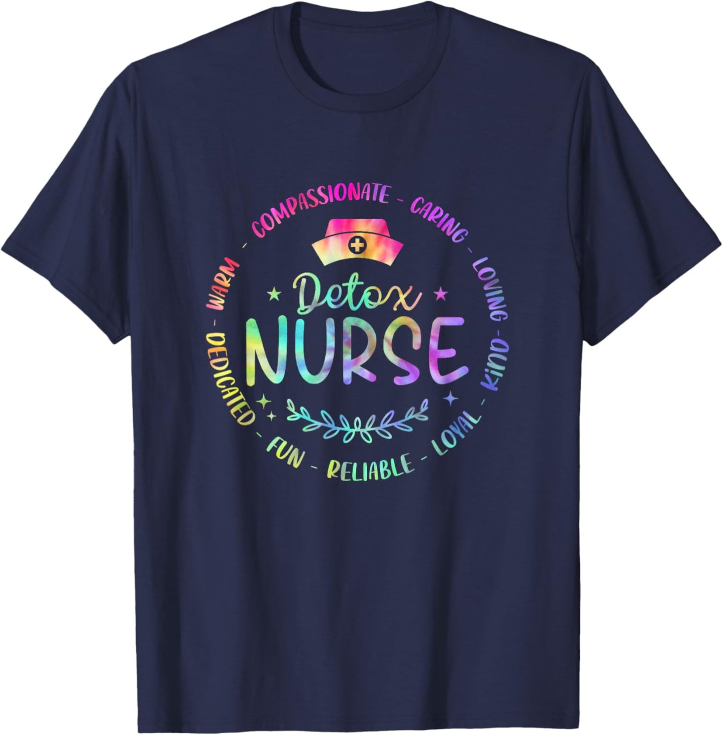 Funny Detox Nurse Nursing Tie Dye Design Men T-Shirt - T-Shirt | Navy