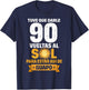 90th Birthday gift in Spanish Regalo cumpleanos 90 T-Shirt - T-Shirt | Navy