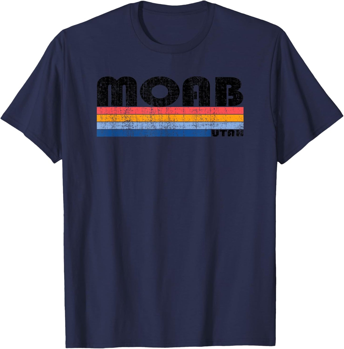 Vintage 70s 80s Style Moab, Utah T-Shirt - T-Shirt | Navy
