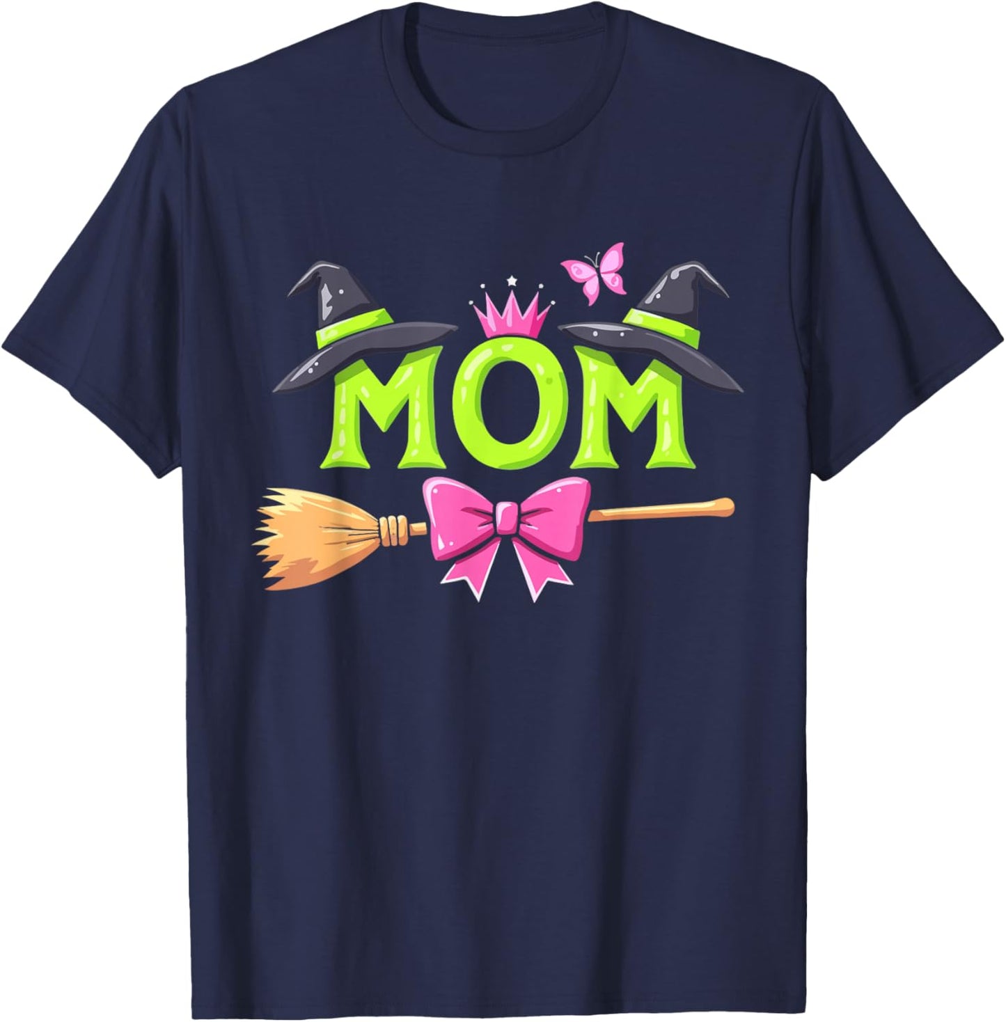 Mom Of The Birthday Girl Witch Family Party Decorations T-Shirt - T-Shirt | Navy